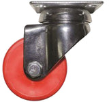 Shepherd Hardware 6271 Swivel Caster, 2 in Dia Wheel, Red