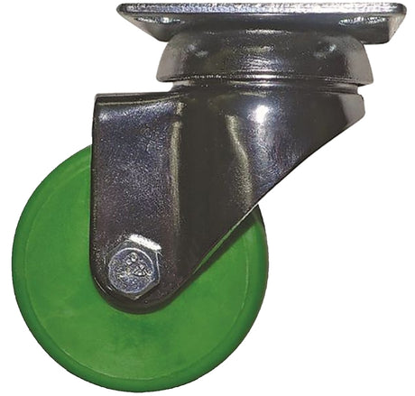 Shepherd Hardware 6274 Swivel Caster, 2 in Dia Wheel, Green