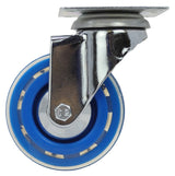 Shepherd Hardware 6267 Swivel Caster, 3 in Dia Wheel, Polyurethane Wheel, Blue, 132 lb