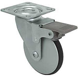 Shepherd Hardware 6289 Swivel Caster, 3 in Dia Wheel, Aluminum/Polyurethane Wheel, 77 lb