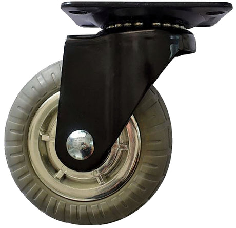 Shepherd Hardware 6269 Swivel Caster, 4 in Dia Wheel, Rubber Wheel, 220 lb