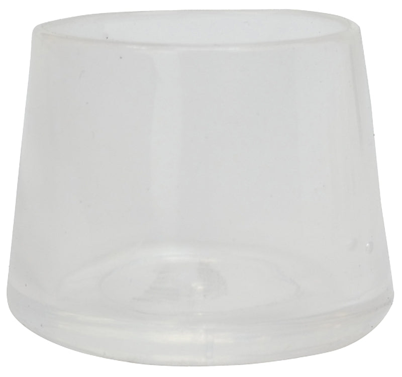 Shepherd Hardware 6210 Leg Tip, Round, Plastic, Clear, 3/4 in Dia, 3/4 in H