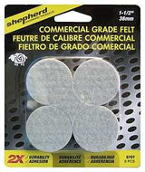 Shepherd Hardware 6707 Protective Pad, Felt, Beige, 1-1/2 in Dia, Round