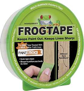 FrogTape 1408436 Painting Tape, 60 yd L, 1.41 in W, Green