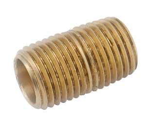 Anderson Metals 736112-08 Pipe Nipple, 1/2 in, NPT, Brass, Pack of 5