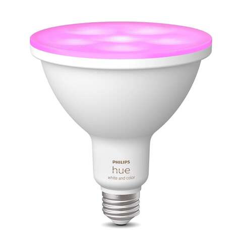 Philips Hue PAR 38 E26 (Medium) Smart-Enabled LED Bulb Color Changing 100 Watt Equivalence 1 pk