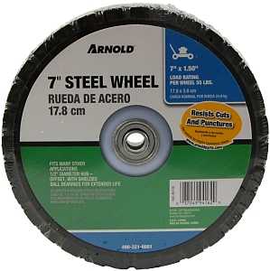 Arnold 490-321-0001 Tread Wheel, Steel, For: Lawnmowers and Golf Carts