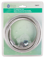 Boston Harbor B42034 Shower Hose with Hex Nut, 7/8 in Connection, 1/2-14 NPSM, G1/2, 72 in L Hose, Stainless Steel