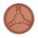 Bloem 3.6 in. H X 11.9 in. D Resin Classic Plant Caddy Terracotta Clay