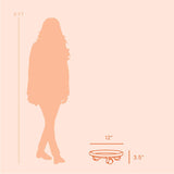 Bloem 3.6 in. H X 11.9 in. D Resin Classic Plant Caddy Terracotta Clay