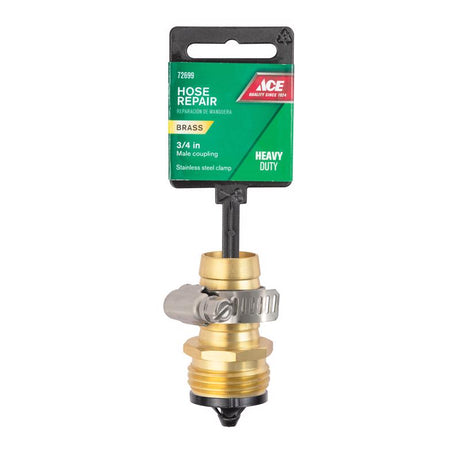 Ace 3/4 in. Hose Barb x 3/4 in. MHT in. Brass Threaded Male Hose Repair, Pack of 5