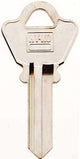 Hy-Ko 11010WE1 Key Blank, Brass, Nickel, For: Welch Cabinet, House Locks and Padlocks, Pack of 10