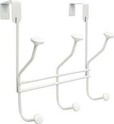 Amerock H55548GW Hook, 9-3/4 in L x 9-5/16 in W x 5-1/3 in H Dimensions, White, 3-Hook, Steel, Pack of 2