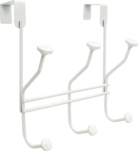 Amerock H55548GW Hook, 9-3/4 in L x 9-5/16 in W x 5-1/3 in H Dimensions, White, 3-Hook, Steel, Pack of 2