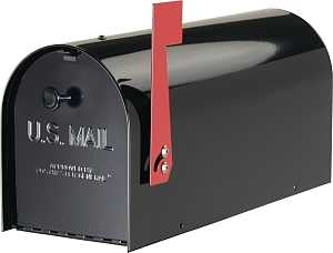 Gibraltar Mailboxes MB801B Mailbox, 1000 cu-in Capacity, Steel, Galvanized/Powder-Coated, 7.8 in W, 20.3 in D, 9.6 in H