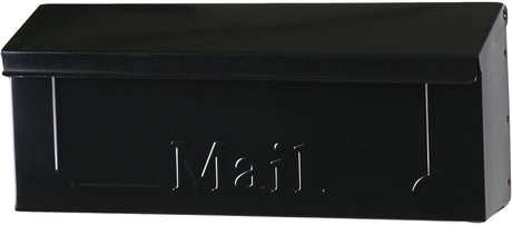 Gibraltar Mailboxes Townhouse THHB0001 Mailbox, 260 cu-in Capacity, Steel, Powder-Coated, Black, 15.2 in W, 3.9 in D