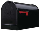 Gibraltar Mailboxes ST200B00 Rural Mailbox, Black, 3175 cu-in Capacity, Galvanized Steel, Powder-Coated, 15 in H