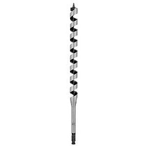 Irwin 4935572 Auger Drill Bit, 1-1/16 in Dia, 17 in OAL, Hollow Center Flute, 7/16 in Dia Shank, Hex Shank