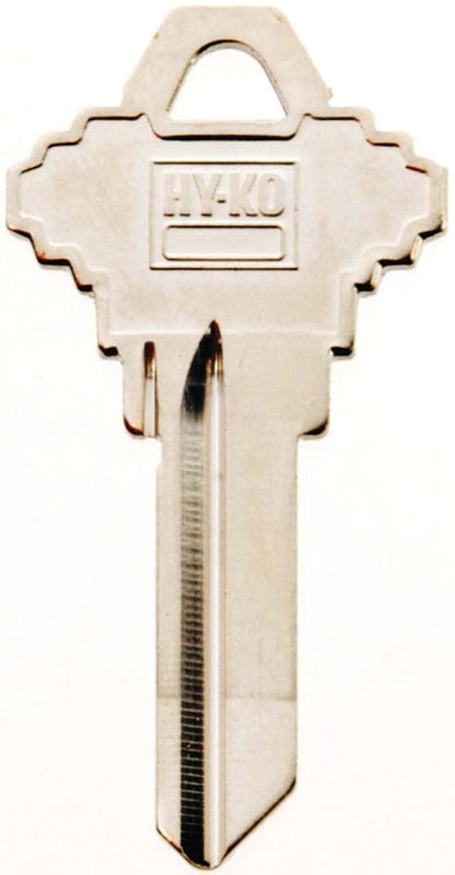 Hy-Ko 11010SC1 Key Blank, Brass, Nickel, For: Schlage Cabinet, House Locks and Padlocks, Pack of 10