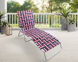 Seasonal Trends AC4012-RED Folding Web Lounge Chair, 25.20 in W, 66.93 in D, 35.04 in H, 300 lbs Capacity, Pack of 2