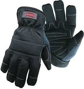 Boss 5207L Utility Gloves, L, Wing Thumb, Fleece, Black
