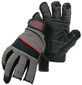 Boss 5201L Carpenter Gloves, L, Shortened Thumb, Wrist Strap Cuff, PVC