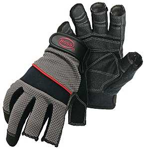 Boss 5201X Carpenter Gloves, XL, Shortened Thumb, Wrist Strap Cuff, PVC