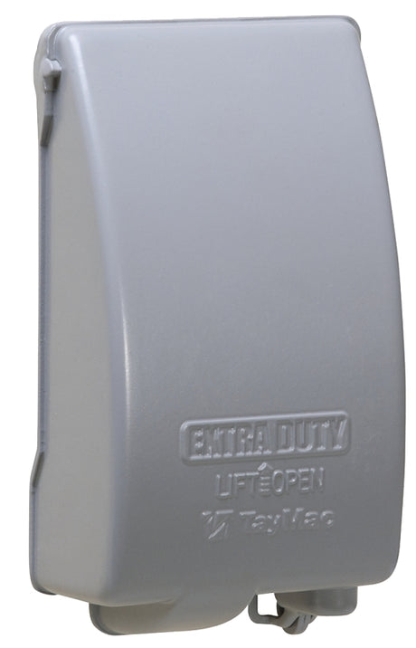 Bell Outdoor MX4280S Electrical Box Cover, 3-1/2 in L, 3.595 in W, 1-Gang, Metal, Gray