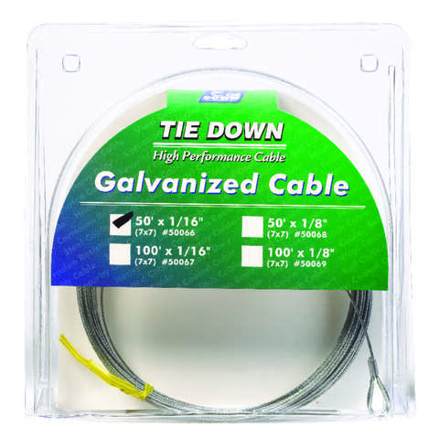 Tie Down Engineering Galvanized Galvanized Steel 1/16 in. D X 50 ft. L Aircraft Cable