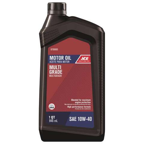 Ace 10W-40 4-Cycle Multi Grade Motor Oil 1 qt 1 pk, Pack of 6