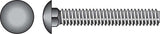 HILLMAN 1/2 in. X 4 in. L Hot Dipped Galvanized Steel Carriage Bolt 25 pk