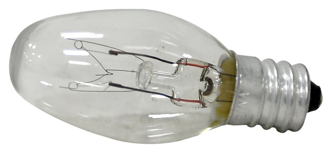 Sylvania 4W/C7/CLR/NLITE/4 Incandescent Lamp, Clear Lamp, 4 W, Candelabra E12 Lamp Base, C9 Lamp, 2850 K Color Temp, Pack of 12