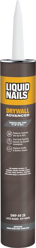 Liquid Nails DWP-24 Drywall Adhesive, Off-White, 28 oz Cartridge, Pack of 12