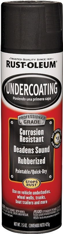 Rust-Oleum Automotive 248656 Undercoating Spray Paint, Black, 15 oz Can