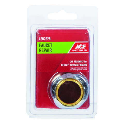 Ace Cap Delta 1 in. H X 1-3/4 in. D 7/8 in. White Brass