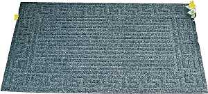 Simple Spaces 06ABSHE-02-3L Door Mat, 30 in L, 18 in W, Non-Woven Surface, Dark Gray