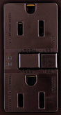 Eaton Wiring Devices SGF15B GFCI Duplex Receptacle, 2 -Pole, 15 A, 125 V, Back, Side Wiring, NEMA: 5-15R, Brown