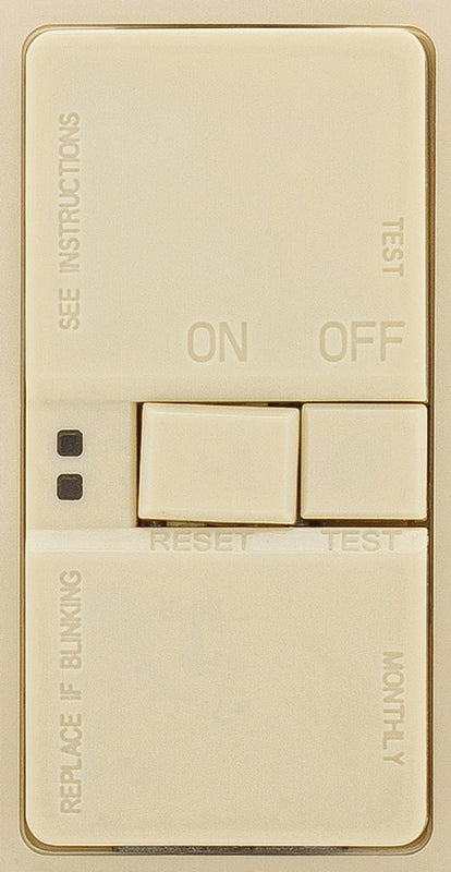 Eaton Wiring Devices SGFD20V GFCI Face Receptacle, 2 -Pole, 20 A, 125 V, Back, Side Wiring, NEMA: 5-20R, Ivory