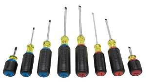 DEWALT DWHT66409 Screwdriver Set, Vinyl, Black Oxide/Chrome, Black, Specifications: Round Shank