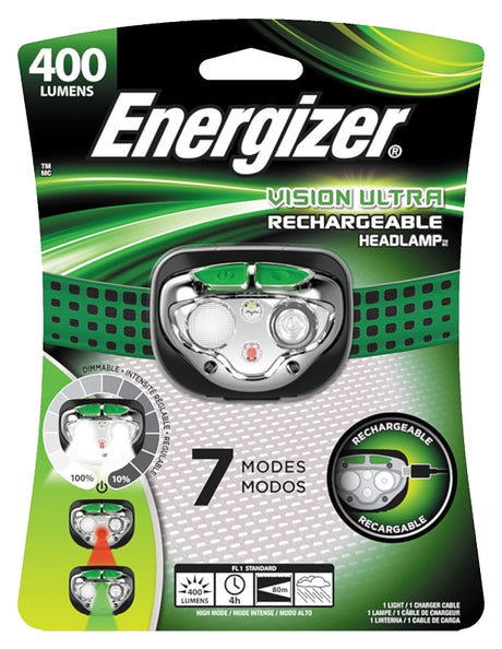 Energizer ENDHDFRLP Headlight, LED Lamp, 400 Lumens