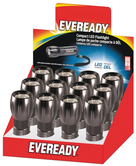 Energizer EVML33ASD Flashlight LED, AAA Battery, LED Lamp, 21 Lumens Lumens, 21 m Beam Distance, 12 hr Run Time, Pack of 12