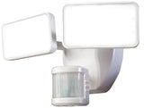 Heath Zenith HZ-5835-WH Motion Activated Security Light, 120 VAC, 300 W, LED Lamp, 2000 Lumens, 5000 K Color Temp