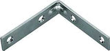 ProSource CB-Z02-013L Corner Brace, 2 in L, 2 in W, 5/8 in H, Steel, Zinc-Plated, 1.8 mm Thick Material, Pack of 25