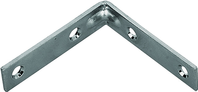 ProSource CB-Z02-013L Corner Brace, 2 in L, 2 in W, 5/8 in H, Steel, Zinc-Plated, 1.8 mm Thick Material, Pack of 25