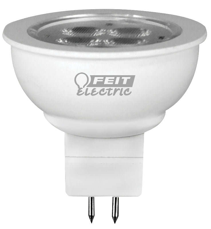 Feit Electric BPLVBAB/830CA LED Bulb, Track/Recessed, MR16 Lamp, 20 W Equivalent, GU5.3 Lamp Base, Clear, Pack of 6