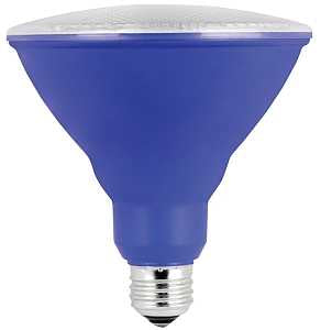 Feit Electric PAR38/B/10KLED/BX LED Bulb, Flood/Spotlight, PAR38 Lamp, E26 Lamp Base, Blue Light, Pack of 4