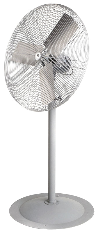 TPI ACU ACU 30-P Unassembled Pedestal Circulating Fan, 120 VAC, 2.7 A, Aluminum Blade, Steel Housing Material, Gray