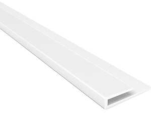 Fasade 923-01 J-Trim, 18 in L, PVC, Matte, White