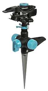 Gilmour 821933-1001 Sprinkler Spike with On/Off Switch, Spigot, 43 ft, Circular, Adjustable Nozzle, Metal/Plastic