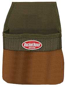 Bucket Boss Original Series 54011 Tape Measure Pouch, 1-Pocket, Poly Fabric, Brown, 6-1/2 in W, 9 in H, 1-1/2 in D